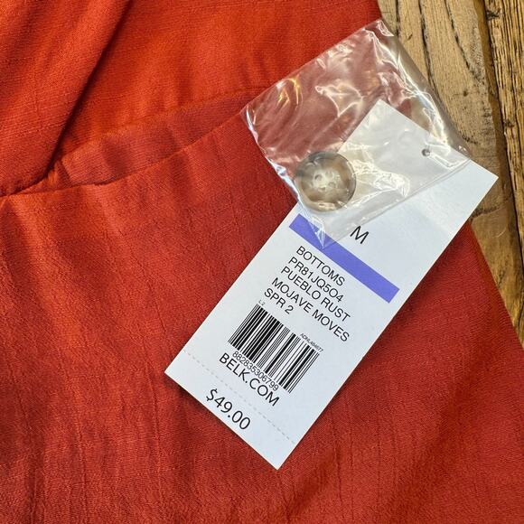 NWT New Directions Palazzo Pants Rust Orange Elastic Waist Wide Leg Womens Sz M - Picture 3 of 8